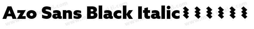 Azo Sans Black Italic字体转换